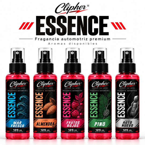 CLIPHER ESSENCE fragancia automotriz premium 125 ml con aromas disponibles