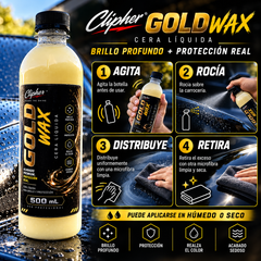 Beneficios y superficies compatibles de CLIPHER GOLD WAX